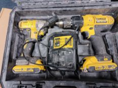 DEWALT DCK2060S2T-SFGB 18V 1.5AH LI-ION XR BRUSHLESS CORDLESS TWIN PACK WITH 2 BATTERIES CHARGER AND