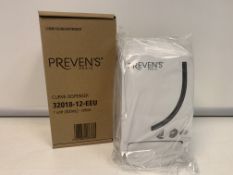 48 X BRAND NEW PREVENS PARIS CURVE DISPENSER WHITE 300ML IN 4 BOXES RRP £10 EACH R3