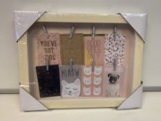 36 X NEW PACKAGED 'GOOD VIBES' GLITTER PHOTO FRAMES. RRP £20 EACH. (ROW9/11)