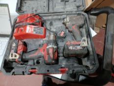 MILWAUKEE M18 CBLPP2A-402C 18V 4.0AH LI-ION REDLITHIUM BRUSHLESS CORDLESS COMBI DRILL & IMPACT