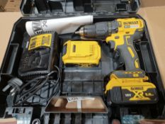 DEWALT DCD778D2T-SFGB 18V 2.0AH LI-ION XR BRUSHLESS CORDLESS COMBI DRILL WITH 2 BATTERIES CHARGER