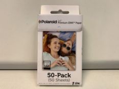 9 X BRAND NEW PACKS OF 50 POLAROID 2X3 INCH PREMIUM ZINK PAPER RRP £30 PER PACK R2