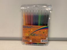 72 X BRAND NEW PACKS OF 12 COLOURWORLD SUPER WASHABLE FIBRETIP PENS R4