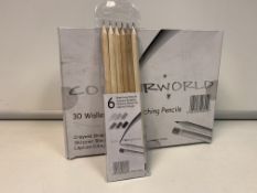 120 X BRAND NEW PACKS OF 6 COLOURWORLD NON TOXIC SKETCHING PENCILS R1
