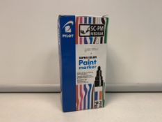 10 X BRAND NEW PACKS OF 12 PILOT PAINT MARKER PENS RED RRP £70 PER PACK R2