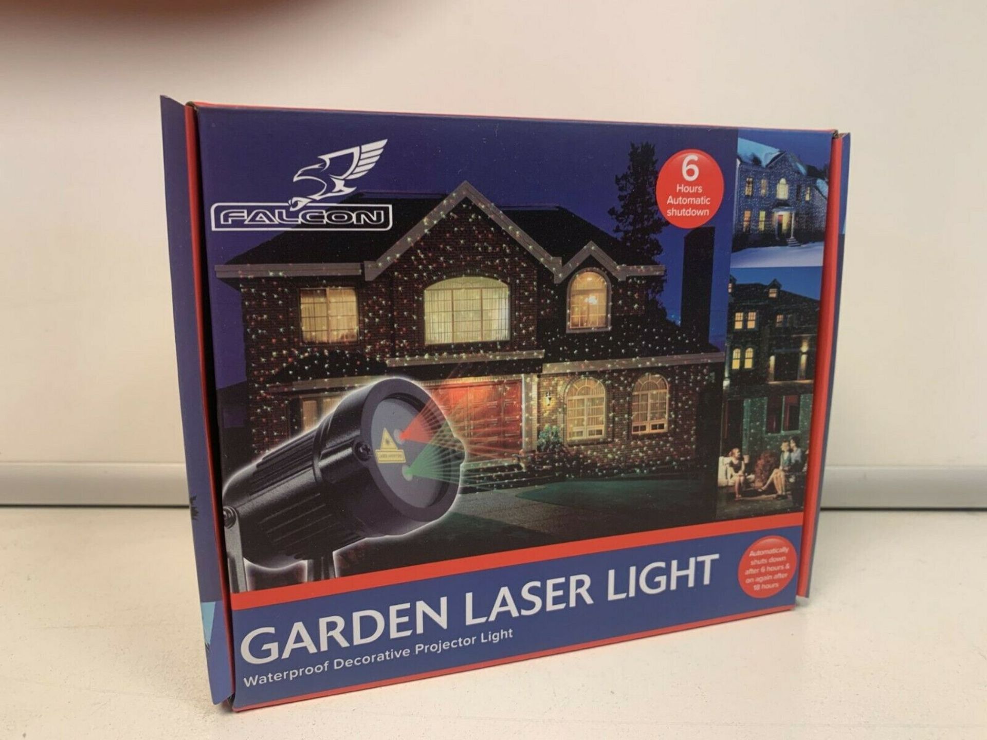 6 X BRAND NEW BOXED FALCON GARDEN LASER LIGHTS - WATERPROOF DECORATIVE PROJECTOR LIGHT. RRP £49.99