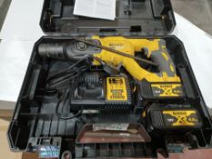 DEWALT DCH033 3KG 18V 4.0AH LI-ION XR BRUSHLESS CORDLESS SDS PLUS DRILL WITH BATTERY CHARGER AND