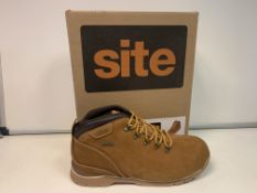 4 X NEW BOXED PAIRS OF METEORITE SUNDANCE SAFETY BOOTS BROWN.(ROW4) SIZE: 11. 100% sundance