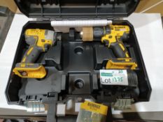 DEWALT DCK2060L2T-SFGB 18V 3.0AH LI-ION XR BRUSHLESS CORDLESS TWIN PACK COMES WITH BATTERY AND CARRY