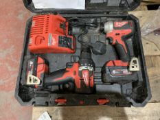 MILWAUKEE M18 CBLPP2A-502C 18V 5.0AH LI-ION REDLITHIUM BRUSHLESS CORDLESS COMBI DRILL & IMPACT