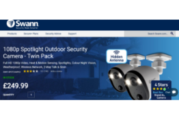 NEW BOXED Swann 1080p Spotlight Outdoor Security Camera Set - Twin Pack. RRP £249.99. Full HD