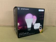 5 X BRAND NEW SMARTWARES PRO VARIABLE COLOUR B22 FITTING SMARTBULB SET WORKING WITH ALEXA RRP £85