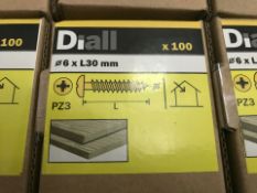 15 X BRAND NEW DIALL PZ3 6 X L50MM SCREWS 4KG BOXES R9