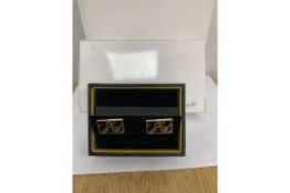 BRAND NEW ALFRED DUNHILL LUGGAGE CANVAS CUFFLINKS (8460) RRP £279 - 1