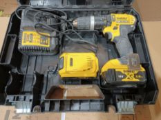 DEWALT DCD785P2T-SFGB 18V 5.0AH LI-ION XR CORDLESS COMBI-HAMMER DRIL COMES WITH 2 BATTERIES, CHARGER