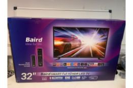 NEW BOXED BAIRD 32 INCH SMART TV WITH FULL HD, HDR LED TV.