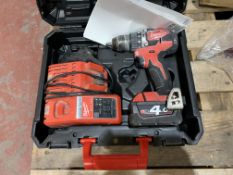 MILWAUKEE M18 CBLPD-402C 18V 4.0AH LI-ION REDLITHIUM BRUSHLESS CORDLESS COMBI DRILL WITH CHARGER