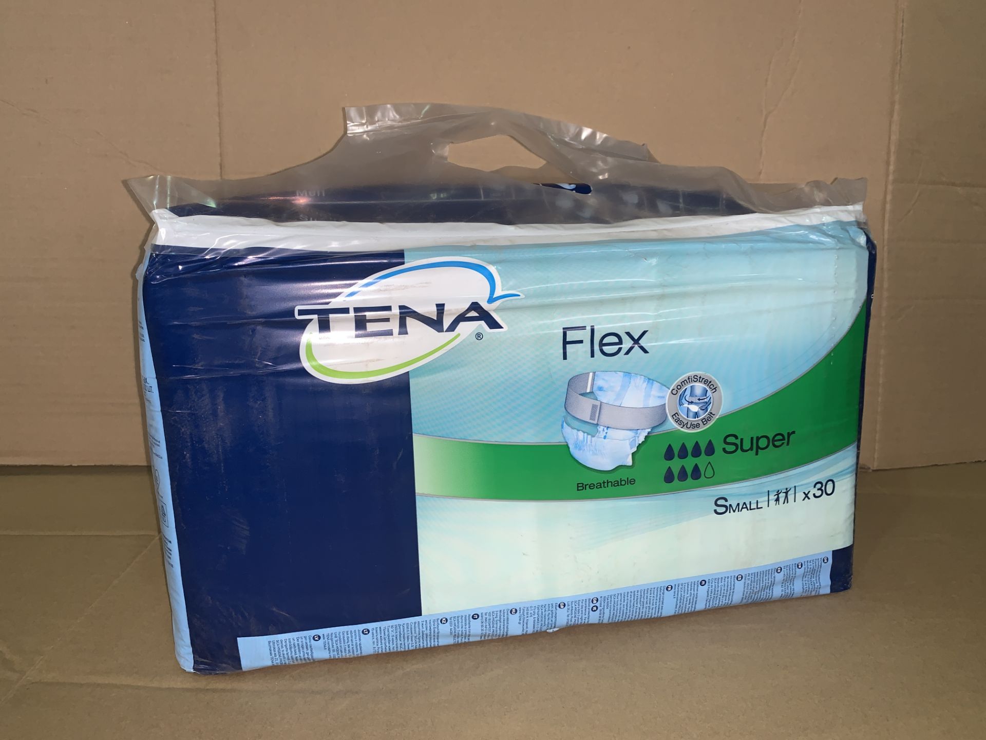 15 X BRAND NEW PACKS OF 30 TENA FLEX SUPER INCONTINENCE PANTS SIZE SMALL IN 5 BOXES R15