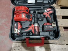 MILWAUKEE M18 CBLPP2A-402C 18V 4.0AH LI-ION REDLITHIUM BRUSHLESS CORDLESS COMBI DRILL & IMPACT