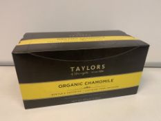 35 X BRAND NEW PACKS OF 100 TAYLORS OF HARROGATE ORGANIC CHAMOMILE TEABAGS RRP £16 PER PACK BEST