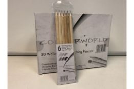 120 X BRAND NEW PACKS OF 6 COLOURWORLD NON TOXIC SKETCHING PENCILS R4