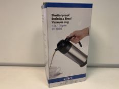 10 X BRAND NEW ELIA 1 LITRE SHATTERPROOF STAINLESS STEEL VACUUM JUGS RRP £40 EACH R1