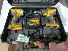 DEWALT DCK2060L2T-SFGB 18V 3.0AH LI-ION XR BRUSHLESS CORDLESS TWIN PACK WITH BATTERY CHARGER AND