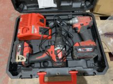 MILWAUKEE M18 CBLPP2A-402C 18V 4.0AH LI-ION REDLITHIUM BRUSHLESS CORDLESS COMBI DRILL & IMPACT