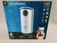 2 X BRAND NEW BOXED SMARTWARES WIFIDOOR BELL HD. NIGHT VIEW, WIFI, DOORLOCK FUNCTION, INDOOR &