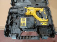 DEWALT DCH033 3KG 18V 4.0AH LI-ION XR BRUSHLESS CORDLESS SDS PLUS DRILL BARE WITH CHARGER AND