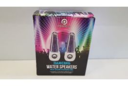 10 X NEW BOXED POWERFULL DANCING LED WATER SPEAKERS WITH COLOUR CHANGING LIGHTS (ROW10/11/16)