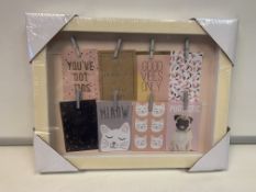 36 X NEW PACKAGED 'GOOD VIBES' GLITTER PHOTO FRAMES. RRP £20 EACH. (ROW9/11)