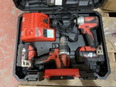 MILWAUKEE M18 CBLPP2A-502C 18V 5.0AH LI-ION REDLITHIUM BRUSHLESS CORDLESS COMBI DRILL & IMPACT