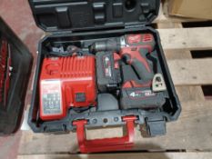 MILWAUKEE M18 CBLPD-402C 18V 4.0AH LI-ION REDLITHIUM BRUSHLESS CORDLESS COMBI DRILL WITH CHARGER 2