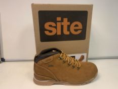 4 X NEW BOXED PAIRS OF METEORITE SUNDANCE SAFETY BOOTS BROWN.(ROW4) SIZE: 11. 100% sundance