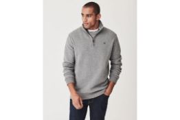 BRAND NEW CREW CLOTHING GREY MARLEY CLASSIC HALF ZIP TOP SIZE XL RRP £75 - 4