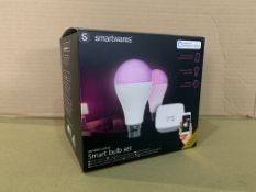 5 X BRAND NEW SMARTWARES PRO VARIABLE COLOUR B22 FITTING SMARTBULB SET WORKING WITH ALEXA RRP £85
