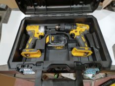 DEWALT DCK2060M2T-SFGB 18V 4.0AH LI-ION XR BRUSHLESS CORDLESS TWIN PACK COMES WITH BATTERY AND CARRY