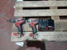 MILWAUKEE M18 CBLPP2A-502C 18V 5.0AH LI-ION REDLITHIUM BRUSHLESS CORDLESS COMBI DRILL & IMPACT