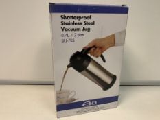 7 X BRAND NEW ELIA 0.7L SHATTERPROOF STAINLESS STEEL VACUUM JUGS RRP £32 EACH R1