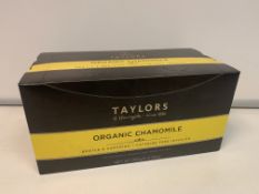 30 X BRAND NEW PACKS OF 100 TAYLORS OF HARROGATE ORGANIC CHAMOMILE TEABAGS RRP £16 PER PACK BEST