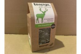 30 X BRAND NEW PACKS OF 50 TEAPIGS MAO FENG GREEN TEA BIODEGRADABLE TEA TEMPLATES 125G RRP £20 PER