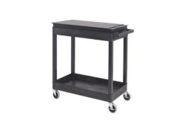 BRAND NEW SERVICE TROLLEY WITH LOCKABLE TOOLBOX TUB TRAYS RRP £295 GI695L