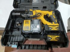 DEWALT DCH033 3KG 18V 4.0AH LI-ION XR BRUSHLESS CORDLESS SDS PLUS DRILL WITH 2 BATTERIES CHARGER AND