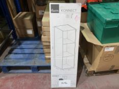 3 X BRAND NEW FORM CONNECT PINK 3 SHELF CUBE SHELVING UNITS H1032MM X W352MM X D317MM R9