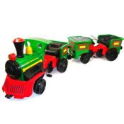 BRAND NEW CHILDRENS RIDE ON ELECTRIC 12V BATTERY POWERED PLAY TRAIN STEAM ENGINE AND PEDAL COAL