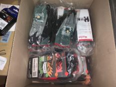 56 X BRAND NEW PAIRS OF ASSORTED PROFESSIONAL WORK GLOVES IN VARIOUS SIZES R4