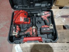 MILWAUKEE M18 CBLPP2A-502C 18V 5.0AH LI-ION REDLITHIUM BRUSHLESS CORDLESS COMBI DRILL & IMPACT