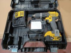 DEWALT DCD785P2T-SFGB 18V 5.0AH LI-ION XR CORDLESS COMBI-HAMMER DRILL COMES WITH BATTERY, CHARGER