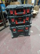 MILWAUKEE PACKOUT STORAGE SYSTEM SET 3 PCS UNCHECKED/UNTESTED - PCK